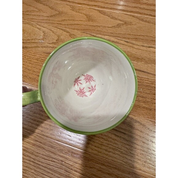 Creative Co-op Kate McRostie Set Of Two Christmas Pedestal Mugs Bird Mistletoe - Picture 2 of 6